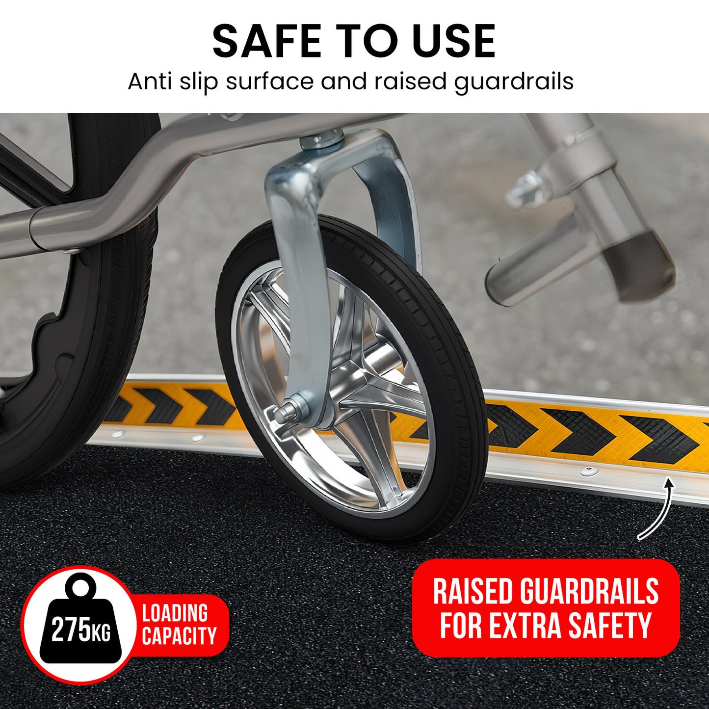 Folding Aluminium Wheelchair Ramp 10FT Portable Mobility Access Ramp