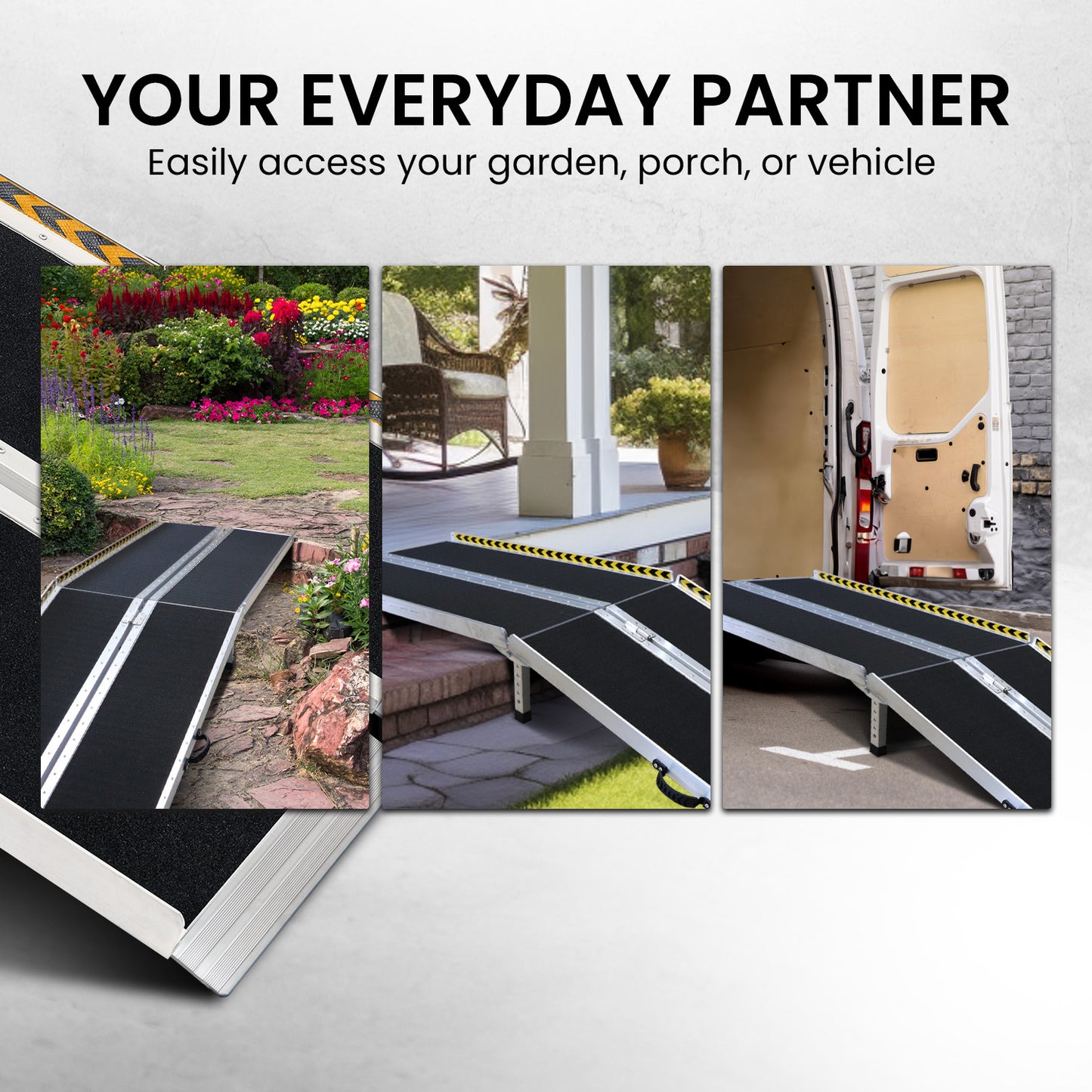 Folding Aluminium Wheelchair Ramp 8FT Portable Mobility Access Ramp