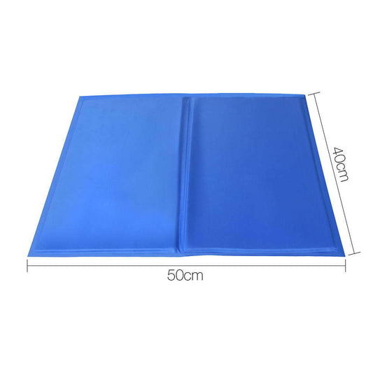 Pet Cool Gel Mat Dog Cat Bed Non-Toxic Cooling Dog Summer Pad 50 x 40 cm M