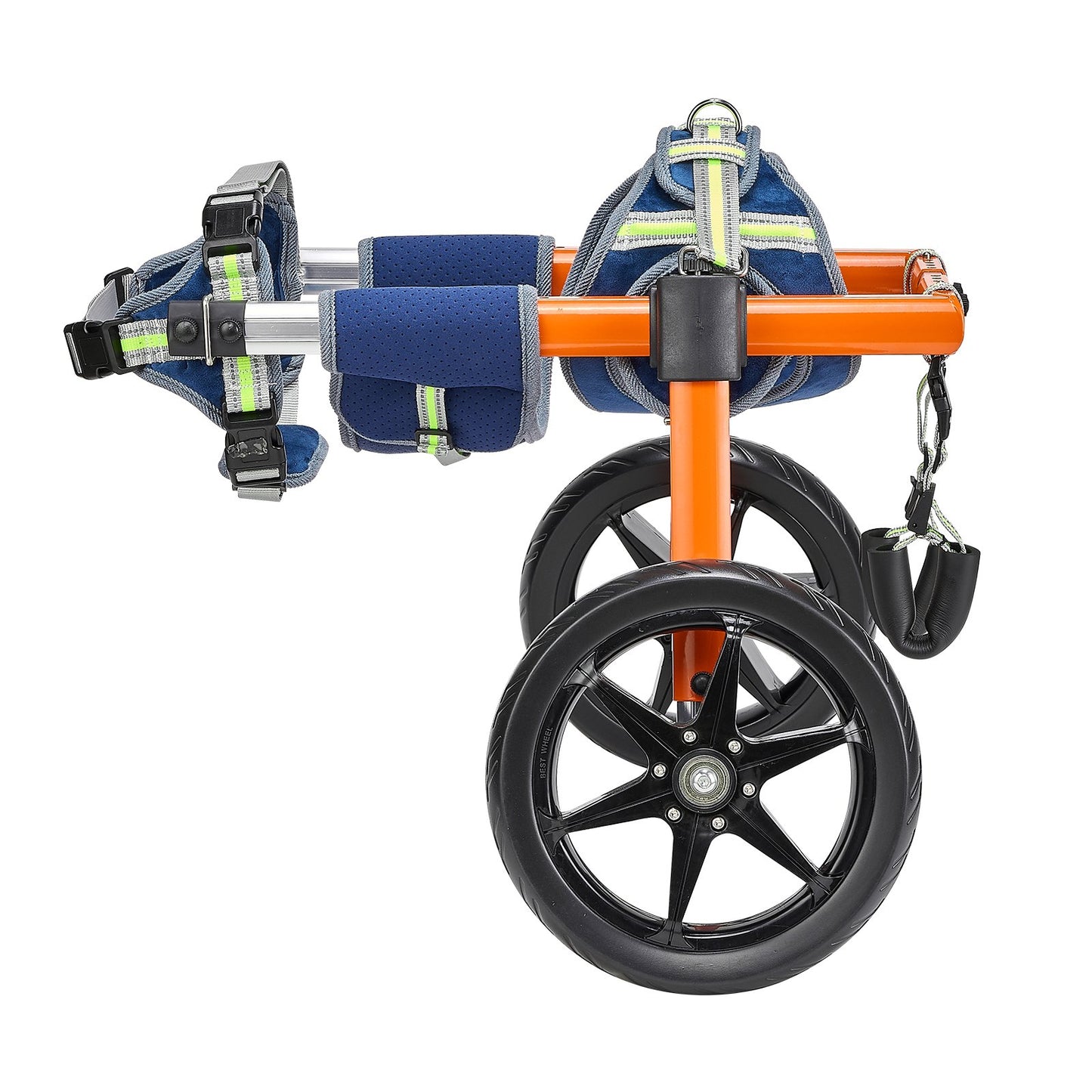 Dog Wheelchair for Back Legs, Lightweight 2 Wheels Pet Wheelchair, Height, Width & Length Adjustable, Dog Cart with Shock-Absorbing Wheels, for Injured, Disabled Dogs 15.8-21.7 kg, Medium