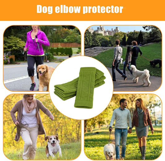 Dog Elbow Protector, 4 Dog Legs Knitted Socks, Dog Wound with Skin Friendly, Pet Leg Wound Protector for Small Medium Dogs