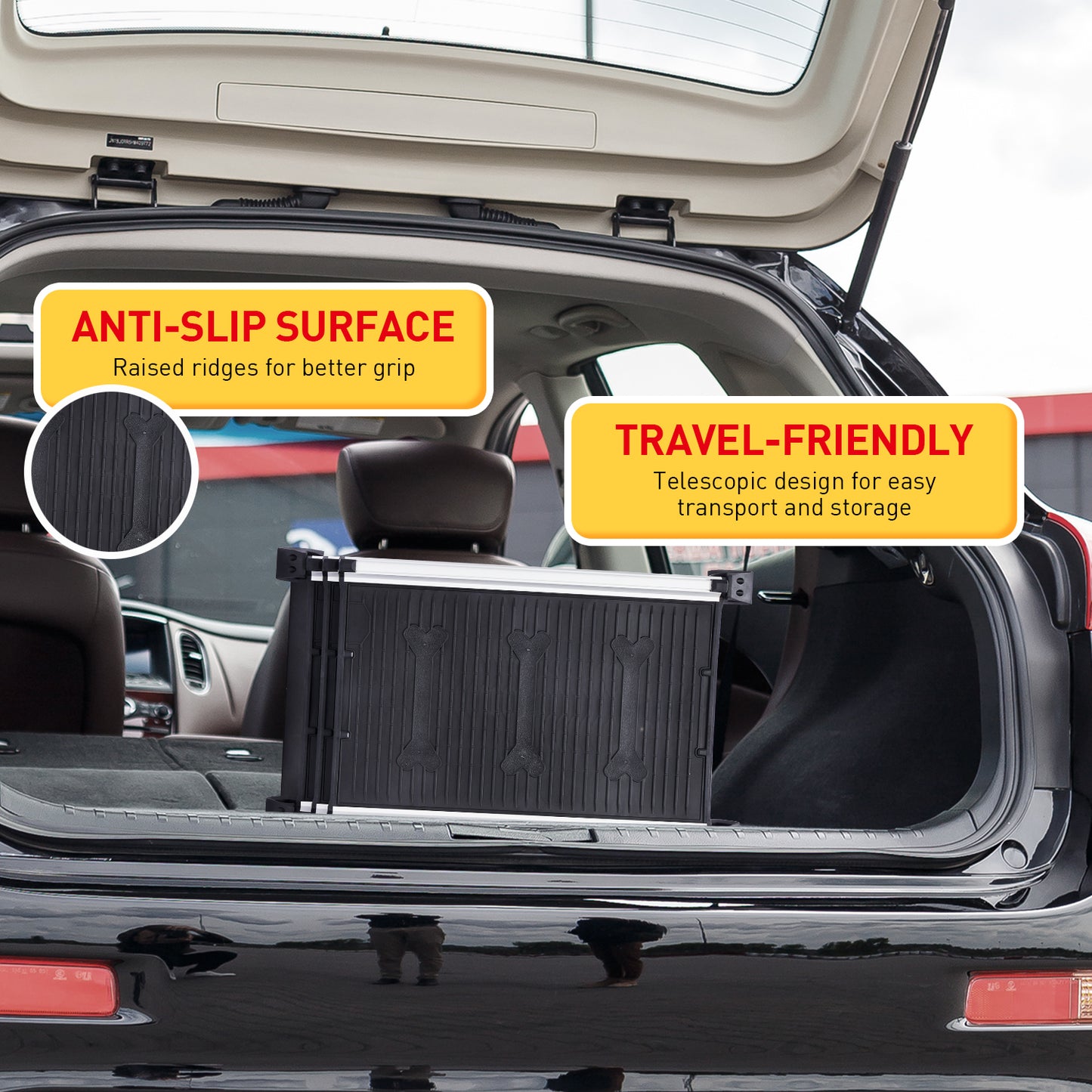 Heavy-Duty Aluminium Telescopic Dog Pet Ramp