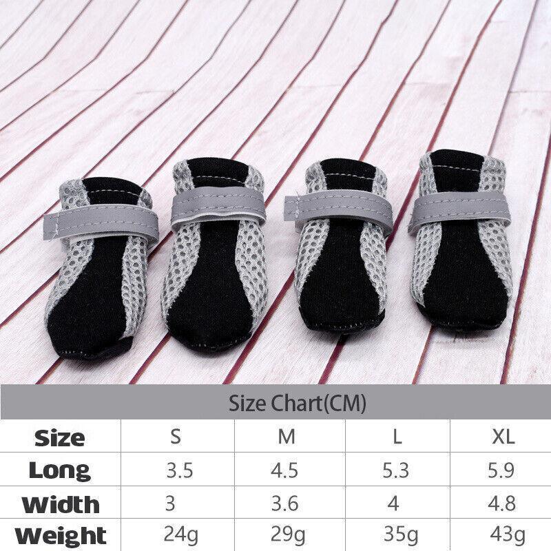 4Pcs XL Size Anti Slip Waterproof Protective Dog Shoes Rain Boots Pet Socks Booties - Red