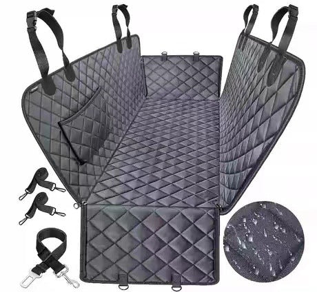 Dog Car Seat Cover with Mesh Window, Waterproof Pet Seat Cover for Back Seat