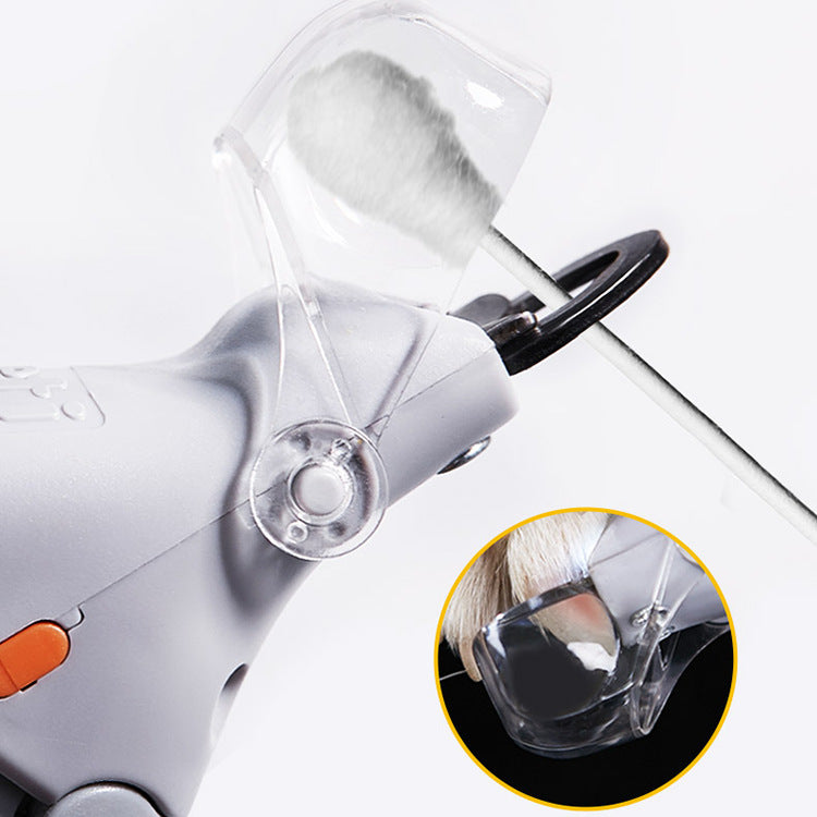 Pet Nail Clippers with 5x Magnifier & LED Light - Professional Safety Claw Trimmer for Dogs & Cats - Non-Slip ABS Handle with Nail Catcher - Grey