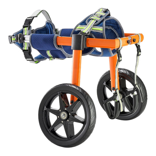 Dog Wheelchair for Back Legs, Lightweight 2 Wheels Pet Wheelchair, Height, Width & Length Adjustable, Dog Cart with Shock-Absorbing Wheels, for Injured, Disabled Dogs 15.8-21.7 kg, Medium