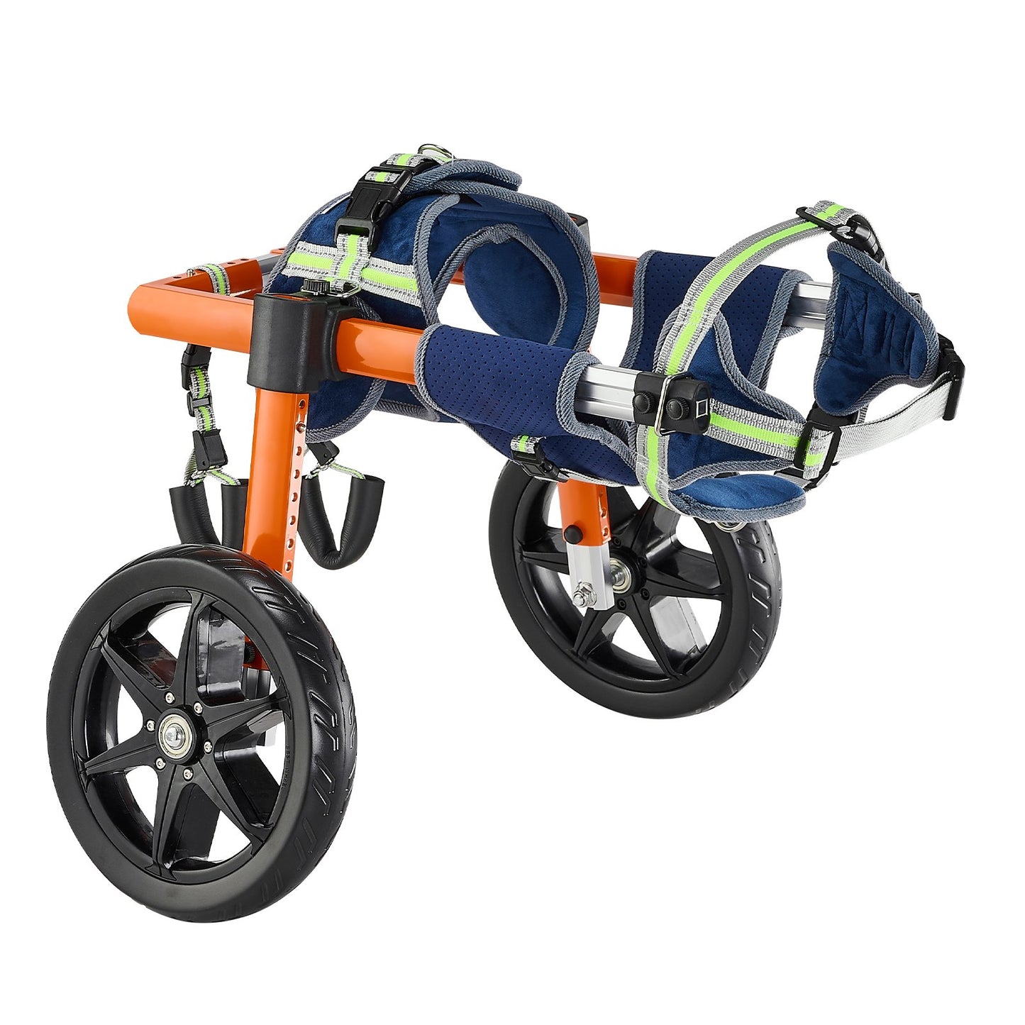 Dog Wheelchair for Back Legs, Lightweight 2 Wheels Pet Wheelchair, Height, Width & Length Adjustable, Dog Cart with Shock-Absorbing Wheels, for Injured, Disabled Dogs 15.8-21.7 kg, Medium